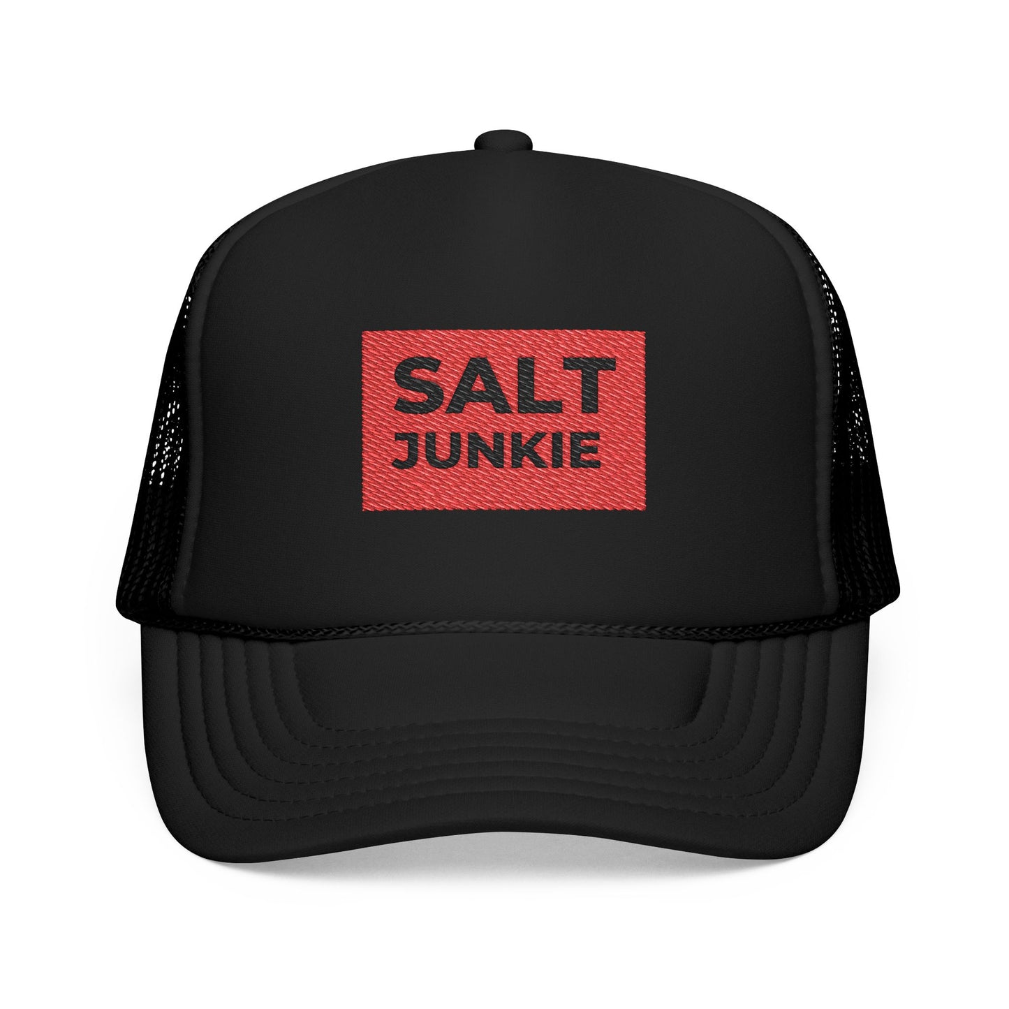 Salt Junkie Foam Trucker Hat, Fun Hat for Beach Lovers, Casual Summer Accessory, Gift for Anglers, Trendy Fishing Cap