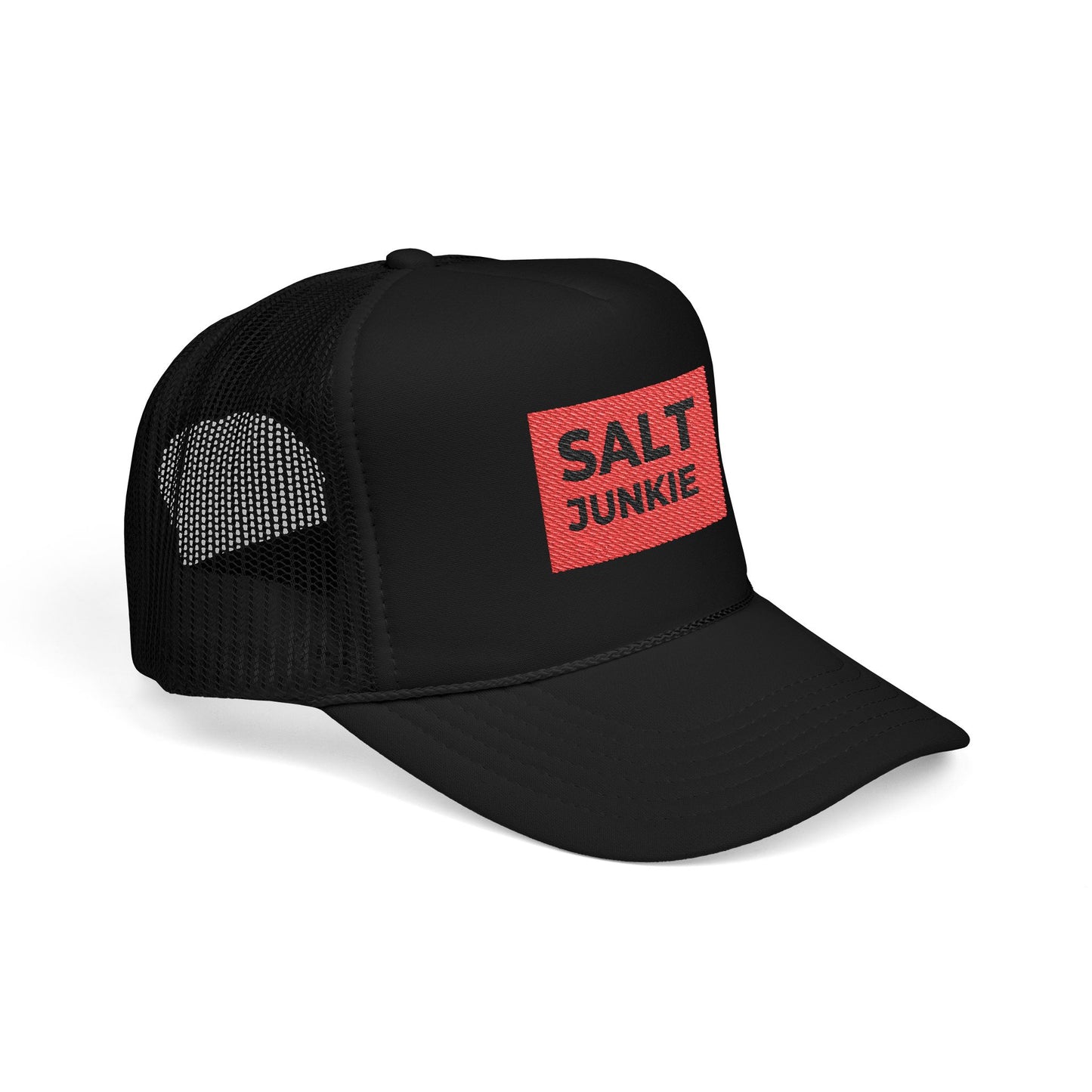 Salt Junkie Foam Trucker Hat, Fun Hat for Beach Lovers, Casual Summer Accessory, Gift for Anglers, Trendy Fishing Cap