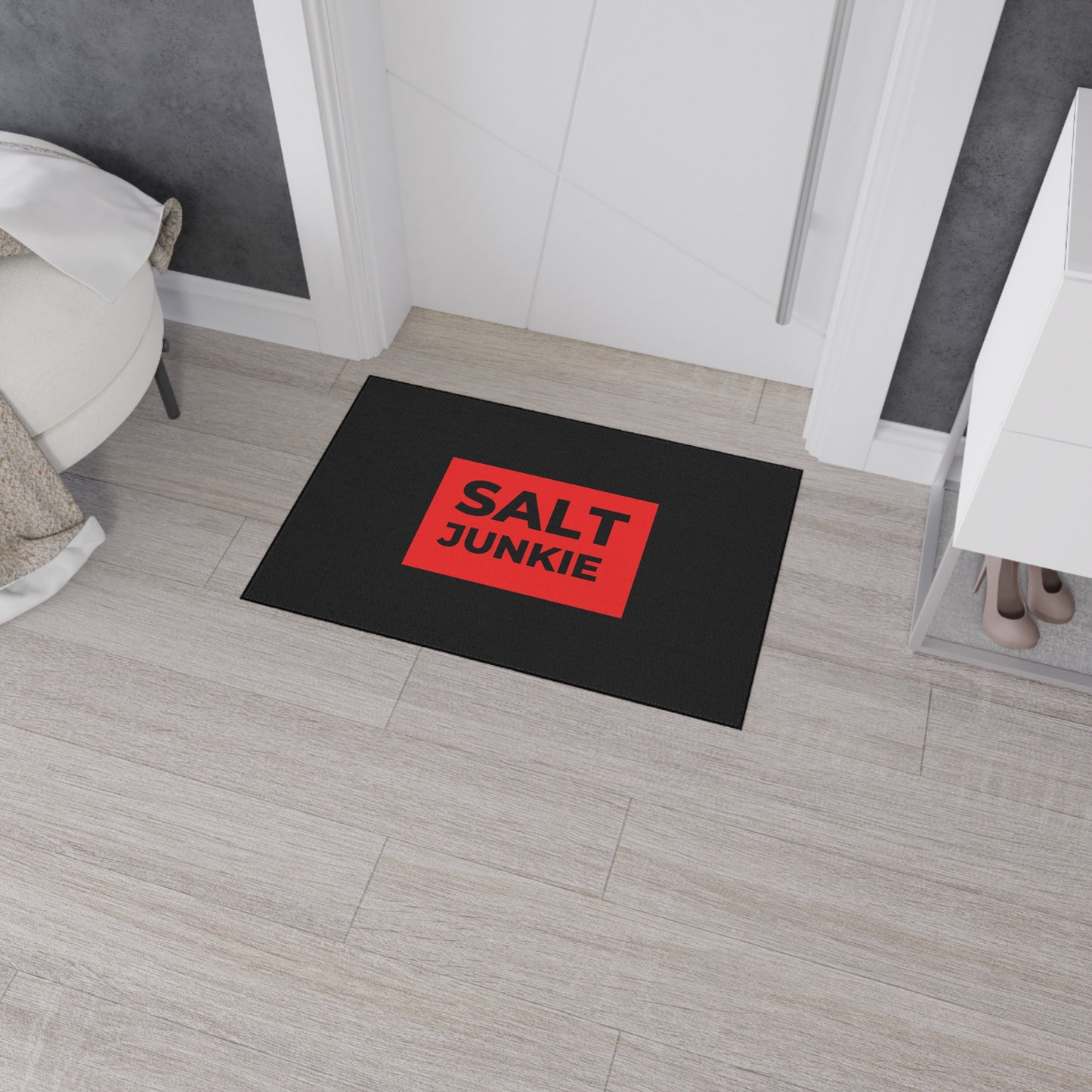 Salt Junkie Heavy Duty Floor Mat, Kitchen Mat, Entryway Rug, Non-Slip Mats, Gift for Fishing Lovers, Saltwater Fish Enthusiasts