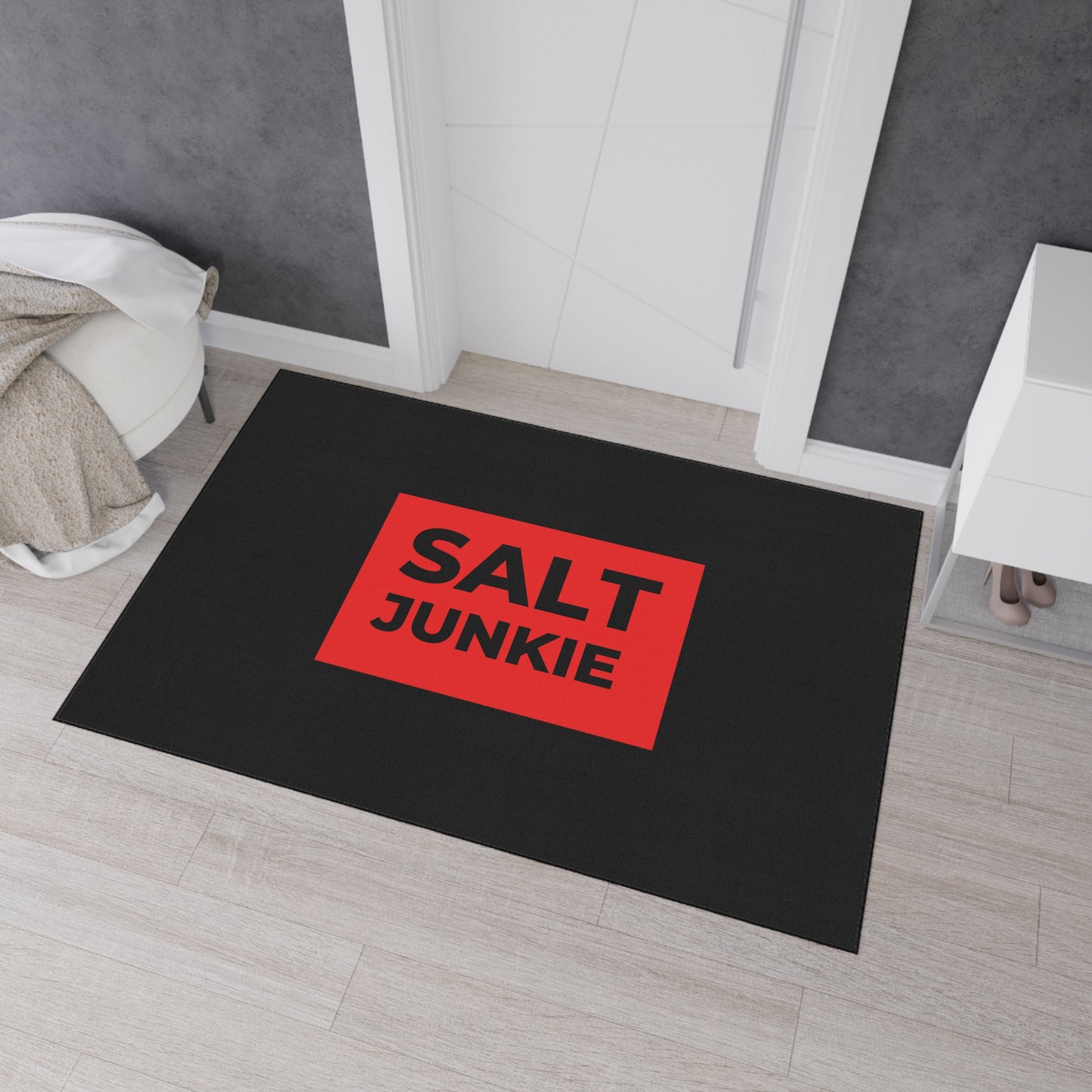 Salt Junkie Heavy Duty Floor Mat, Kitchen Mat, Entryway Rug, Non-Slip Mats, Gift for Fishing Lovers, Saltwater Fish Enthusiasts
