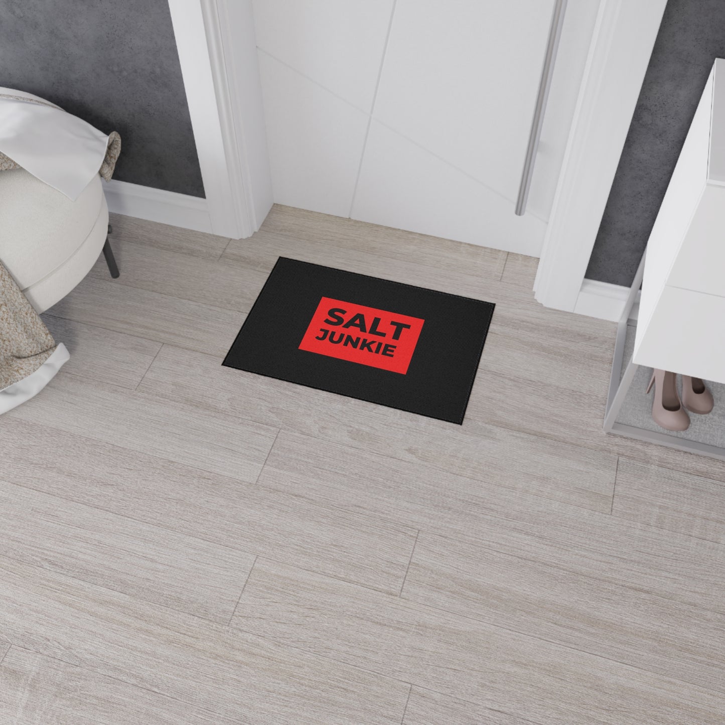 Salt Junkie Heavy Duty Floor Mat, Kitchen Mat, Entryway Rug, Non-Slip Mats, Gift for Fishing Lovers, Saltwater Fish Enthusiasts