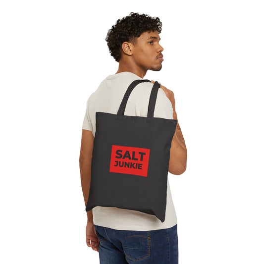 Salt Junkie Cotton Canvas Tote Bag | Perfect for Grocery, Beach, Travel, Eco-Friendly Shopper, Gift Idea
