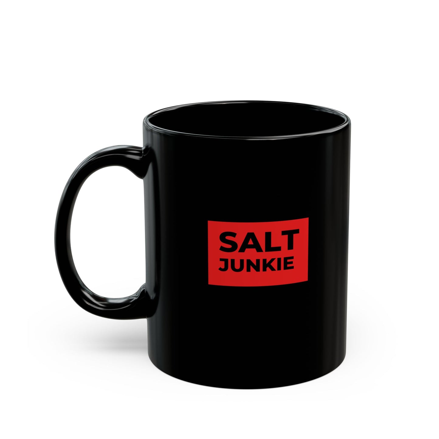 Salt Junkie Black Mug for Former Salt Lovers, Perfect Gift for Coffee Enthusiasts, Unique Present for Friends