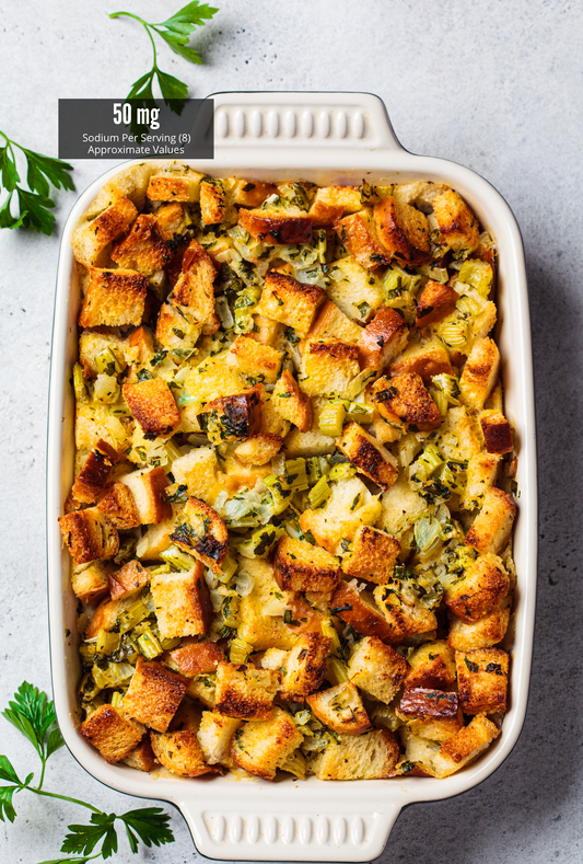 Lower-Sodium Stuffing Dressing Casserole Recipe